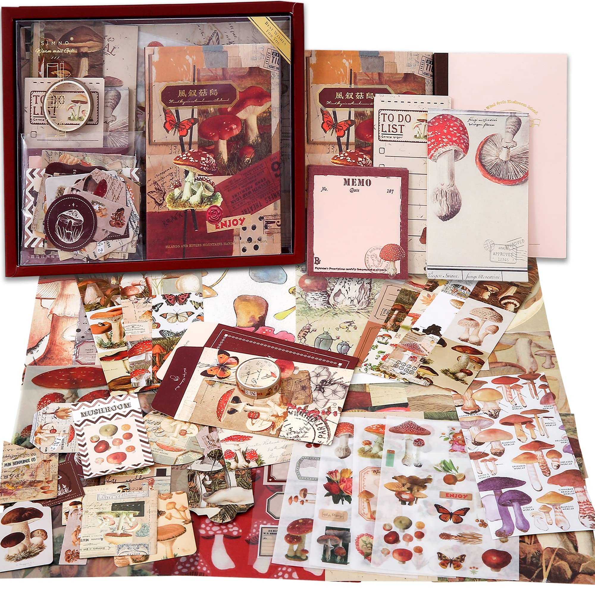 HASTHIP Vintage Scrapbook Sticker Washi Tape Scrapbook Gift Set Vintage Theme Washi Tape Set Aesthetic Decorative Sticker Set for Bullet Journal, Scrapbook, Junk Journal, DIY Craft, Wall Decor HASTHIP Vintage Scrapbook Sticker Washi Tape Scrapbook Gift Set Vintage Theme Washi Tape Set Aesthetic Decorative Sticker Set for Bullet Journal, Scrapbook, Junk Journal, DIY Craft, Wall Decor